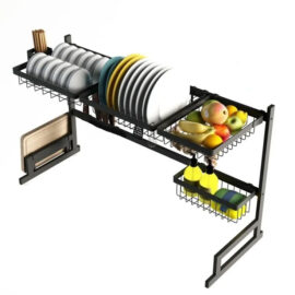 Escurridor De Platos Organizador De Fregadero Rack De Cocina