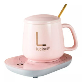 Taza Con Tapa, Calentador Eléctrico Y Cuchara