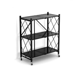 Estante Plegable Organizador Multiusos 3 Niveles Con Ruedas