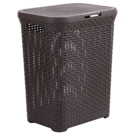 Cesto Canasto Para Ropa Ratan 60 Litros Con Tapa