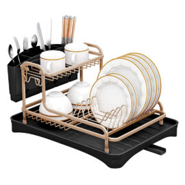 Lujoso Secaplatos De Aluminio Antioxidante 2 Niveles