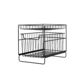 Canasto Organizador Multiusos Con Riel Cocina/baño/living