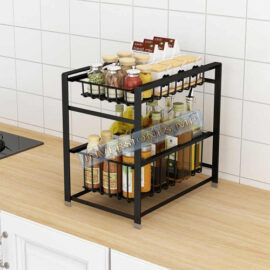 Oganizador Rack De Especias Cocina Multifuncional 2 Niveles