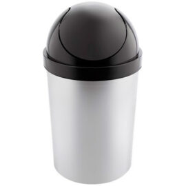 Basurero Metalizado Magaly Con Tapa Vaiven 9 Lts Reyplast