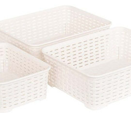 Set De 3 Canastillas Canastas Organizadoras Reyplast