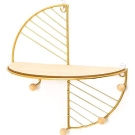 Repisa De Pared Decorativa Infinito Metal Y Madera