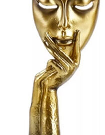 Figura Nórdica Estatua Rostro Abstracto Decoración