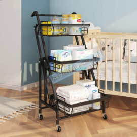 Carro Estante Plegable Organizador Multiuso 3 Niveles