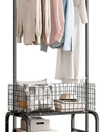 Perchero Exhibidor De Ropa Zapatero Metálico 3 Niveles