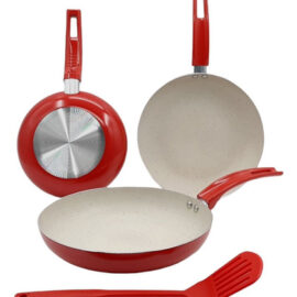 Set 3 Sartenes De Teflon Con Espatula