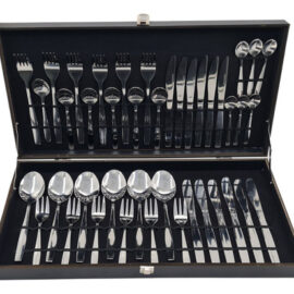 Set Cuchilleria 42 Piezas Caja Madera Barcelona 1.8 Mm