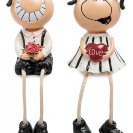 Escultura Pareja Romántica Caricatura Para Decoración.