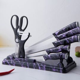 Set De Cuchillos De Cocina 9 Piezas Black Thunder
