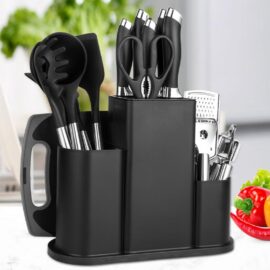 Set Utensilios Cocina 21 Piezas Con Soporte Multifuncional