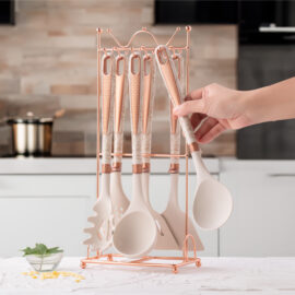 Set Utensilios De Cocina 7 Piezas Con Soporte De Metal