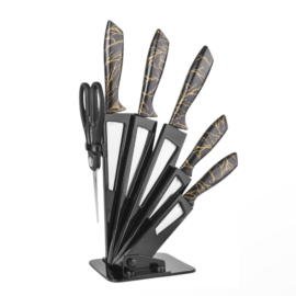 Set De Cuchillos De Cocina 7 Piezas Diseño Elegance Marble