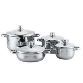 Bateria Ollas Oslo Vitta 8 Piezas Acero Inoxidable.