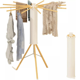 Tendedero Circular Retráctil Plegable 16 Brazos Cilíndrico