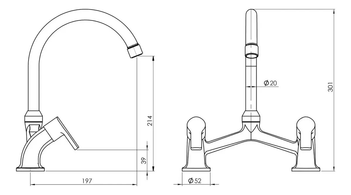 Combinación Llave Grifo Para Lavaplatos Tipo V Bogen Stretto - Imagen 3