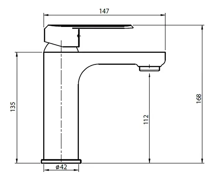 Monomando Lavatorio Llave Grifo Modelo Marsella Stretto - Imagen 3