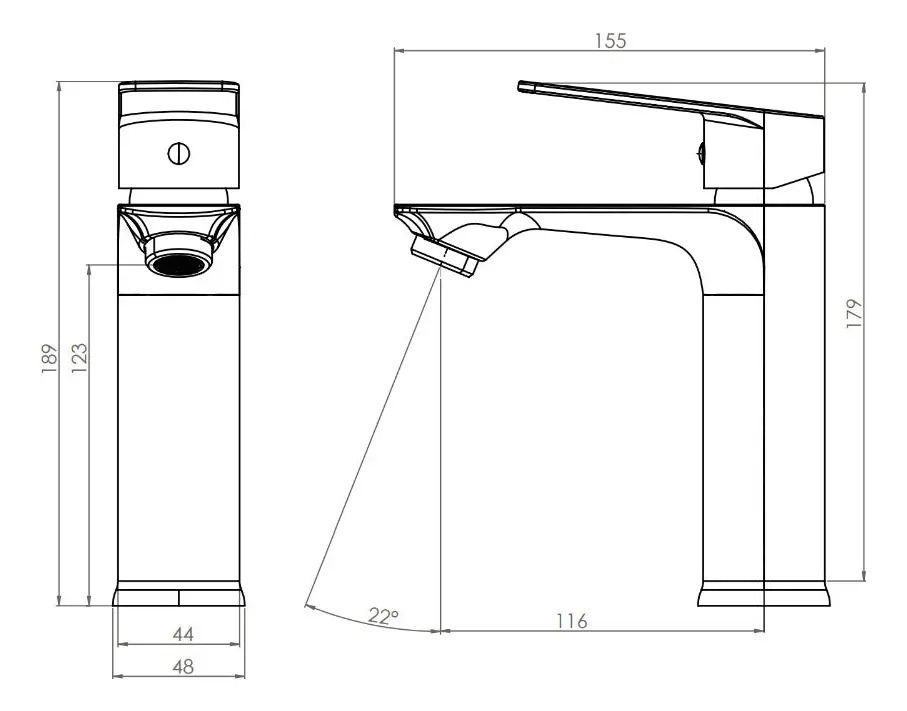 Monomando Llave Grifo Para Lavatorio Modelo Queens Marca PMB - Imagen 6