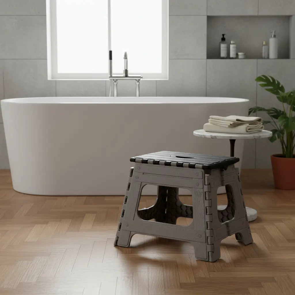 Banquito Taburete Piso Plegable Portatil Con Estilo Moderno