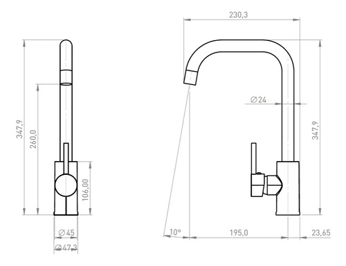 Monomando Lavaplatos Modelo Oregon Caño Recto Marca Pmb - Imagen 8