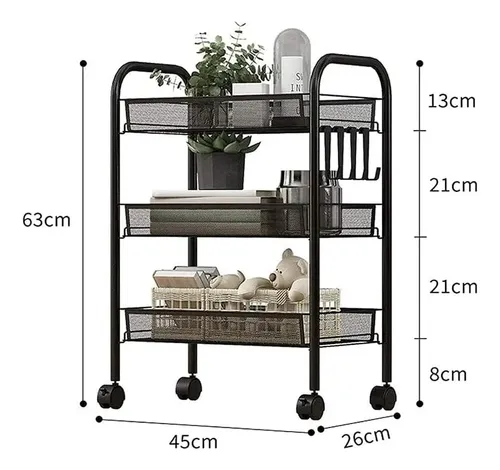 Carrito Organizador Frutero Multiusos MP 3 Niveles - Imagen 4