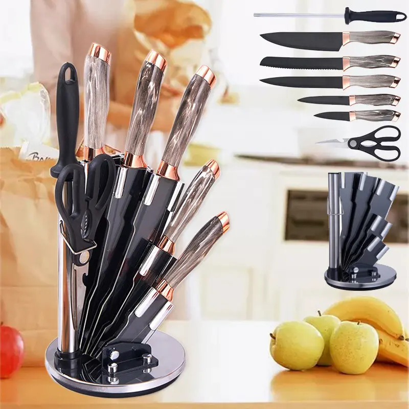 Set De Cuchillos Premium 8 Piezas Con Soporte Giratorio - Imagen 6