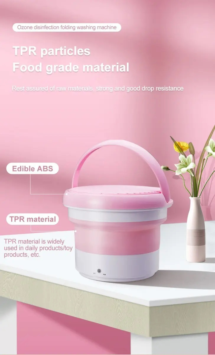 Mini Lavadora Plegable Portatil Ultrasonica Ropa Liviana - Imagen 15