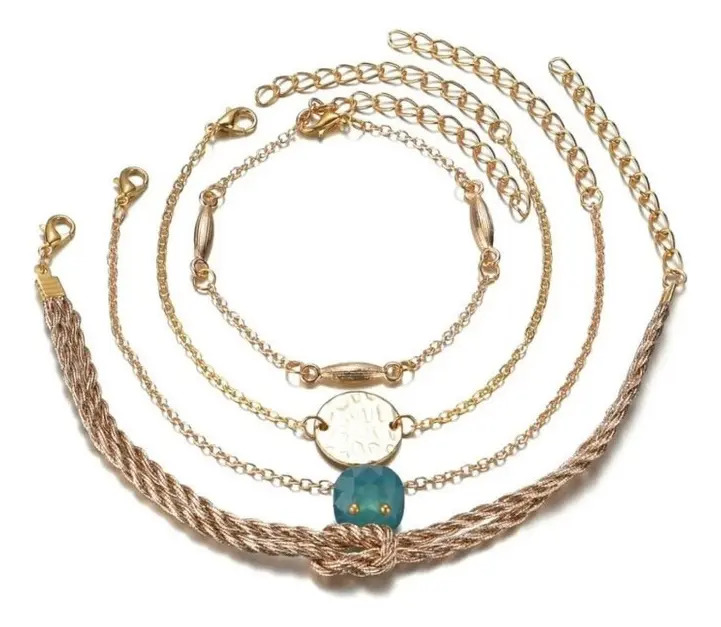 Pulsera Con Diseño Redondo Set 4 Piezas Pnl - Imagen 4