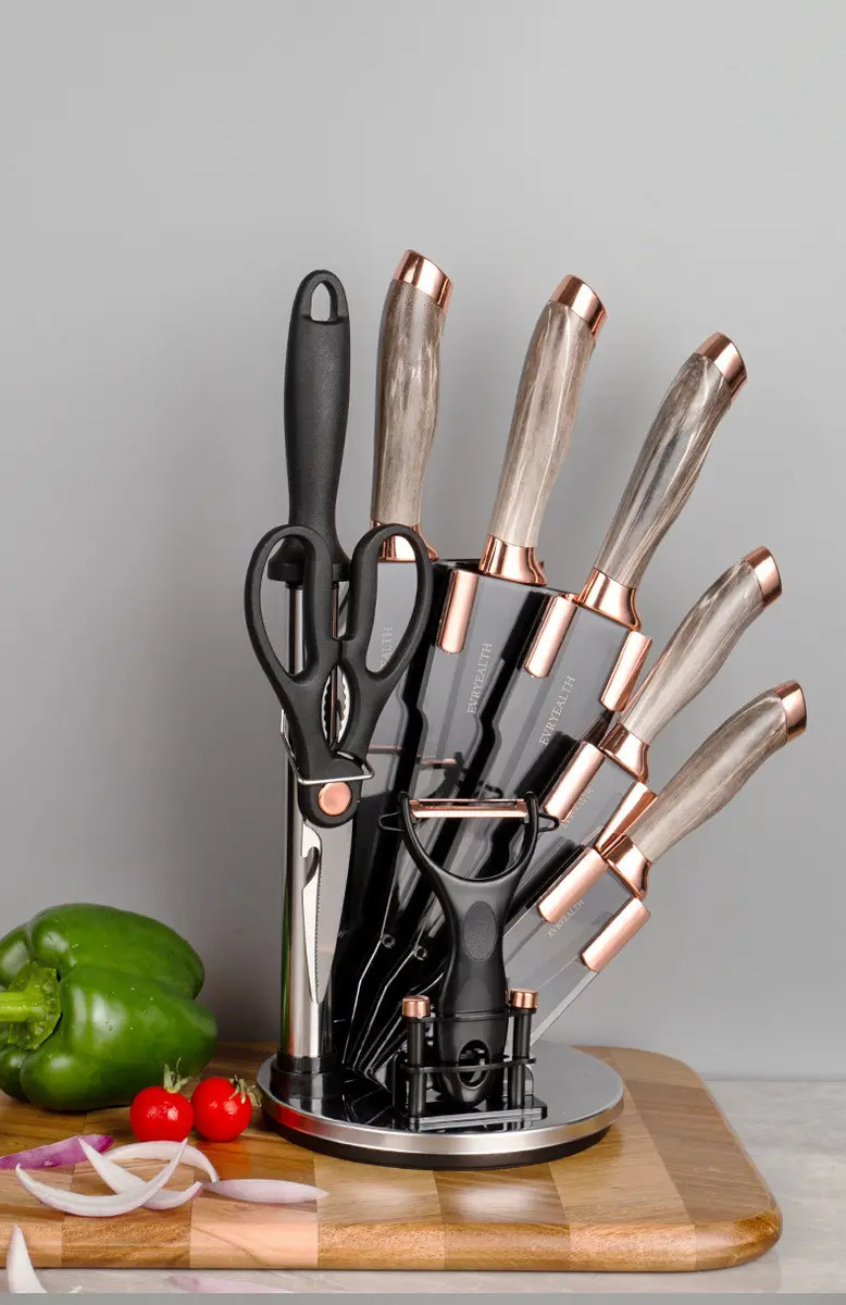 Set De Cuchillos Premium 9 Piezas Con Soporte Giratorio - Imagen 22