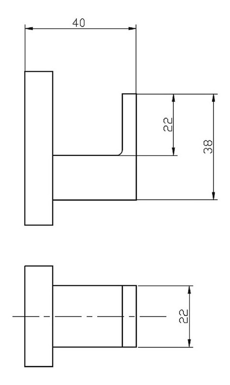 Percha Gancho Colgador Simple Multiusos Modelo Taff - Imagen 2