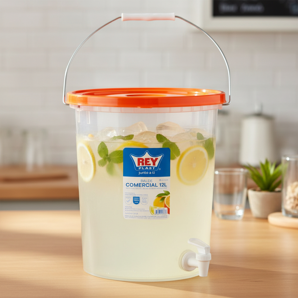 Balde Dispensador Contenedor Comercial Con Grifo Caño 12 Lts - Imagen 12