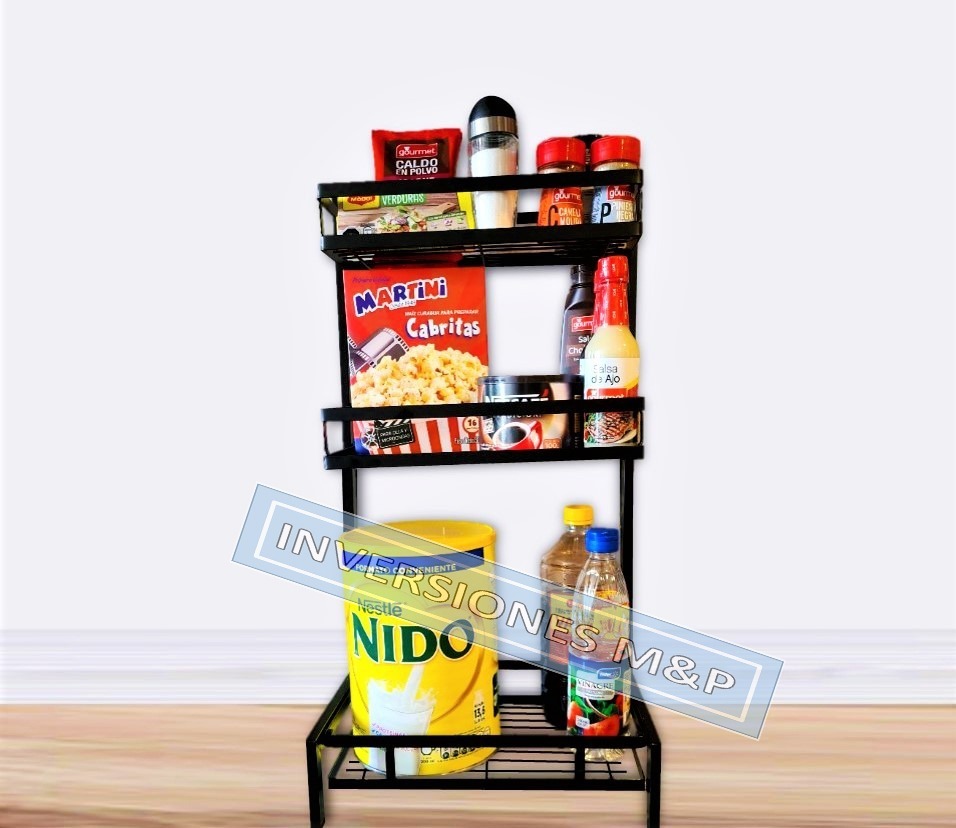 Oganizador De Especias, Cocina Multifuncional 3 Niveles