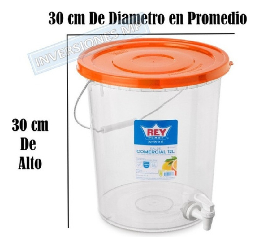 Balde Dispensador Contenedor Comercial Con Grifo Caño 12 Lts - Imagen 11