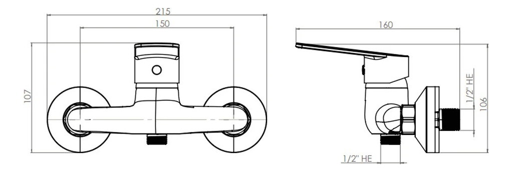 Llave Grifo Monomando De Ducha Queens Marca Pmb Cromo - Imagen 4