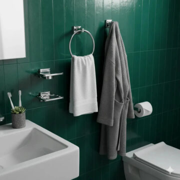 Kit De Accesorios Para Baño Modelo Mossini Marca Stretto