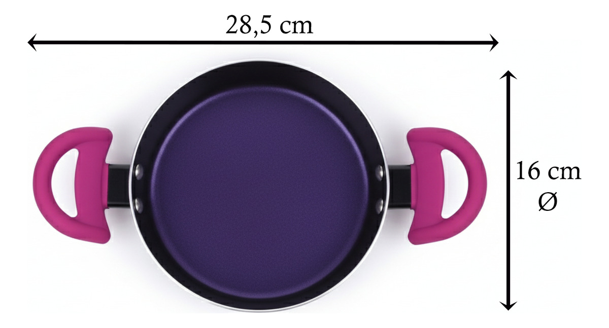 Paila Antiadherente De Aluminio Cherry Marca Vitta 16cm - Imagen 9