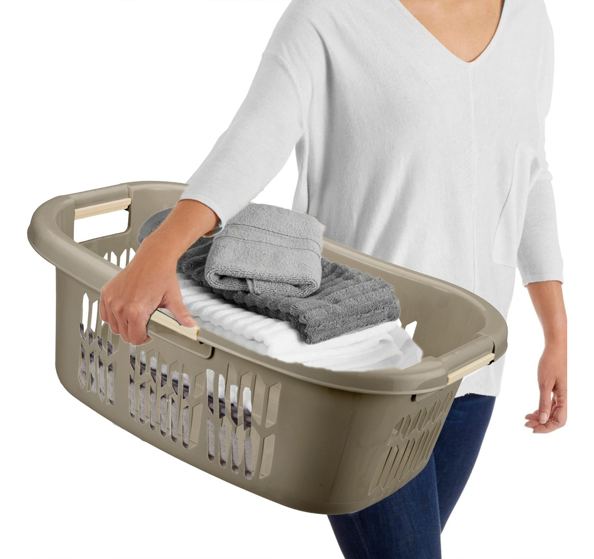 Cesto Canasto De Ropa Anatomico 40l Antes/después Del Lavado - Imagen 35