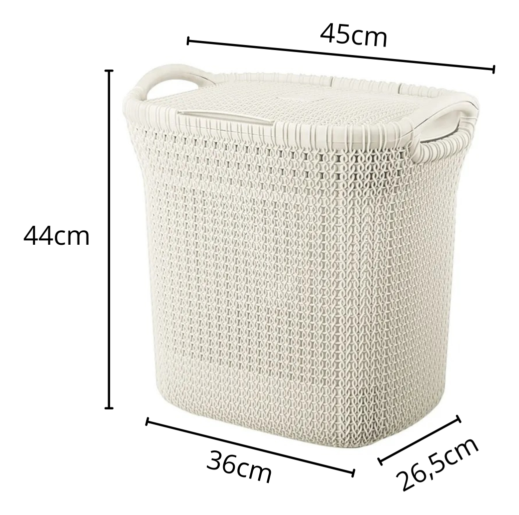 Moderno Cesto Canasto Para Ropa Khipu 40 Litros Con Tapa - Imagen 18