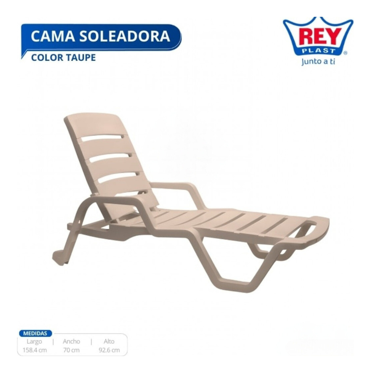 Reposera Camastro Reclinable Resina Cabo Blanco - Imagen 6