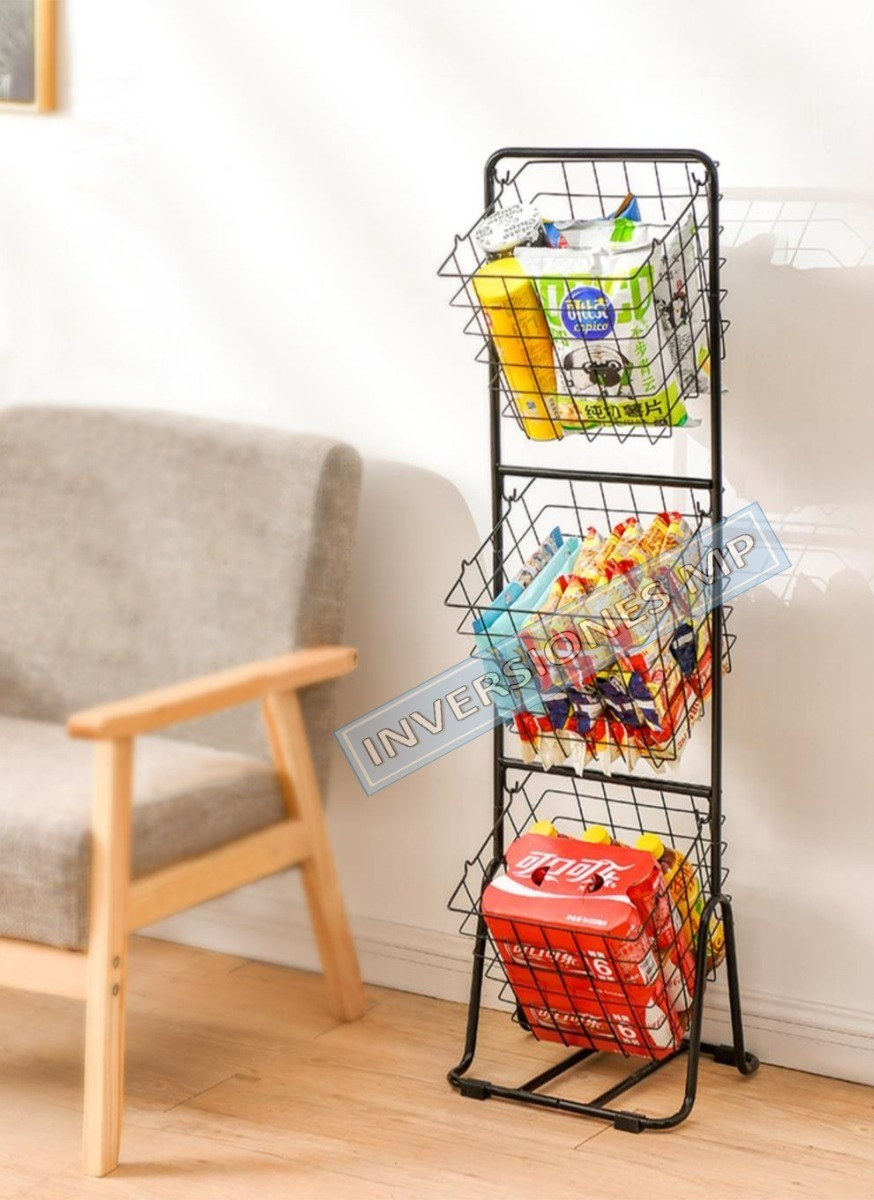 Canasto Organizador 3 Niveles Multiusos Cocina/baño/living - Imagen 3
