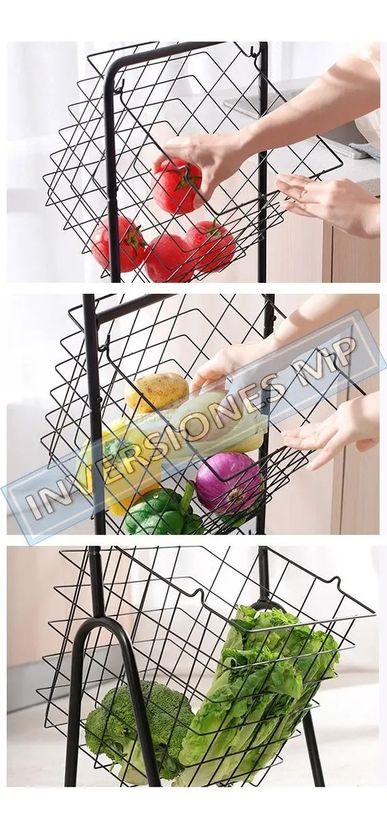 Canasto Organizador 3 Niveles Multiusos Cocina/baño/living - Imagen 6