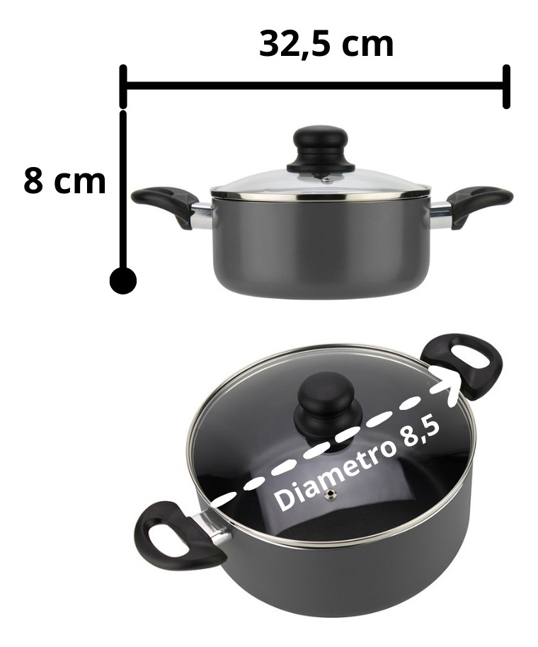Bateria Cocina 6 Piezas Aluminio Gourmet Fantuzzi - Imagen 8