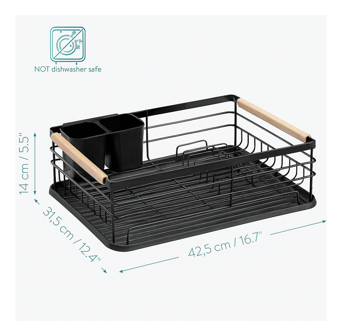Secaplatos Escurridor Platera Acero Carbono Con Cubiertero - Imagen 10