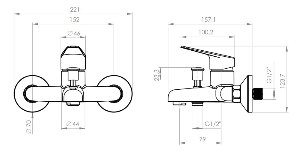 Monomando Llave Grifo Para Tina Ducha Modelo Glasgow Pmb - Imagen 5