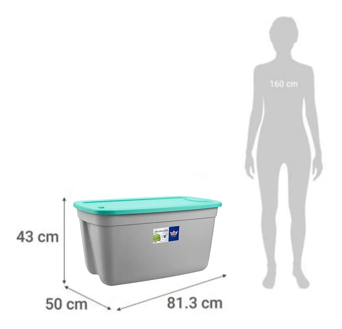 Caja Organizadora Almacenamiento Megaforte 120 Lts Reyplast - Imagen 4