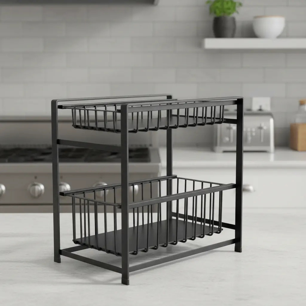 Oganizador Rack De Especias Cocina Multifuncional 2 Niveles - Imagen 6