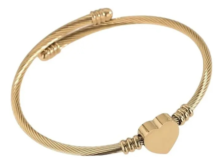 Pulsera Brazalete Con Adorno De Corazón Casual Elegante Pnl